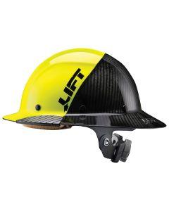 LIFT Safety HDF50C-19HC DAX Fifty50 Carbon Fiber Full Brim Yellow Hard Hat