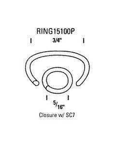 RING15100P Bostitch 15 Gauge 3/4" Brite Basic C Ring