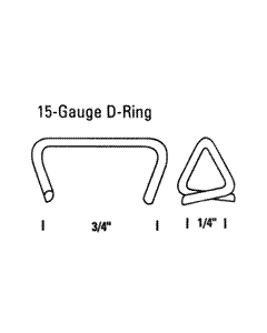 10003824 3/4" SR15D 15 Gauge D Ring Sharp