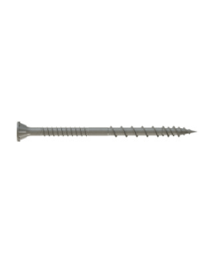 #10 x 3" DSVG Deck Screw, T25 6-Lobe Drive, Ribbed Flat Head, Quik Guard Coated Gray DSVG3S