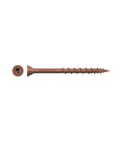 Quikdrive DSVR2S #10 x 2" DSV Deck Screw, T25 6-Lobe Drive, Rimmed Flat Head, Quik Guard Coated Red