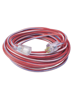 Suothwire 2548SWUSA1 12/3 Red White & Blue Extension Cords with Lighted End
