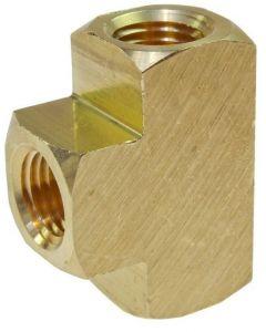 Two-Way Brass Tee Hose Fitting, 3/8" FPT