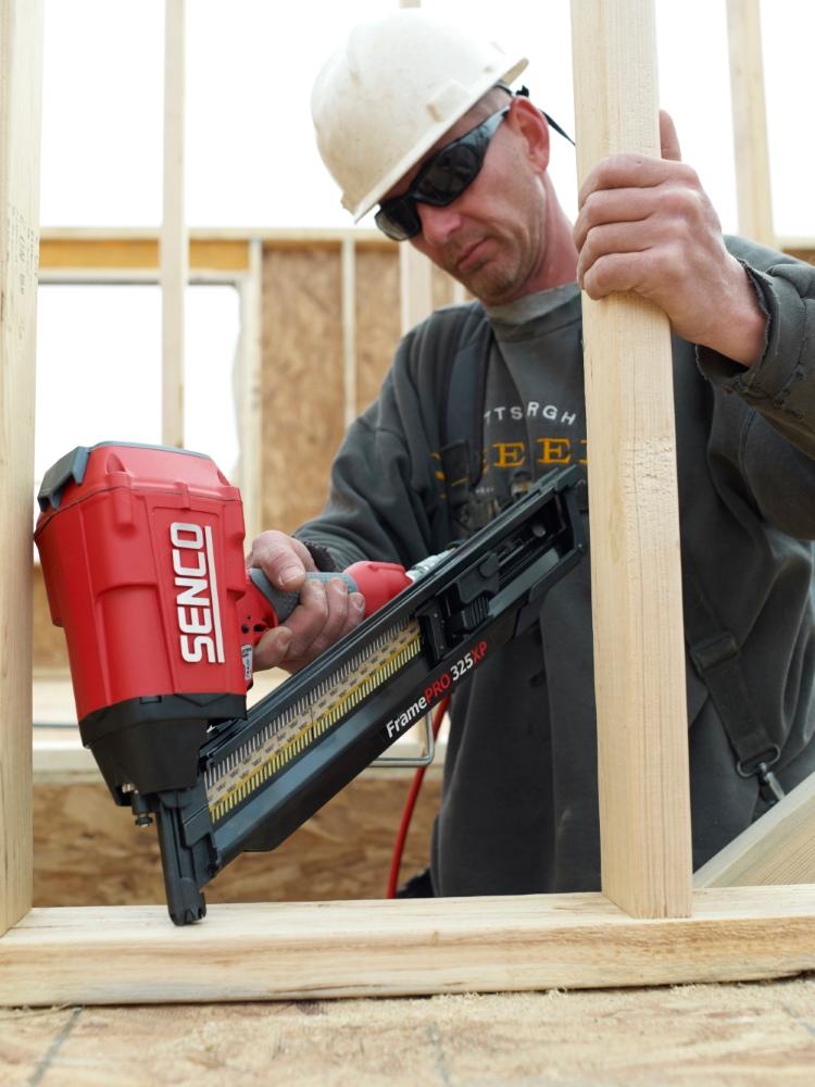 Keep Tools, like this Senco Frame Pro 325XP, in working order with proper nail gun maintenance