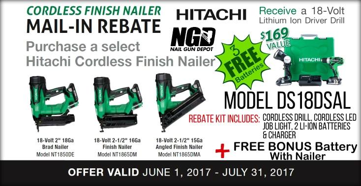 Hitachi Cordless Nailer Sale