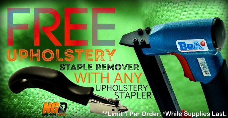 Free Staple Remover with Purchase of BeA Upholstery Stapler