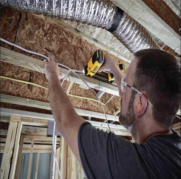 Installing Cable with the Dewalt DCN701 Cordless Stapler